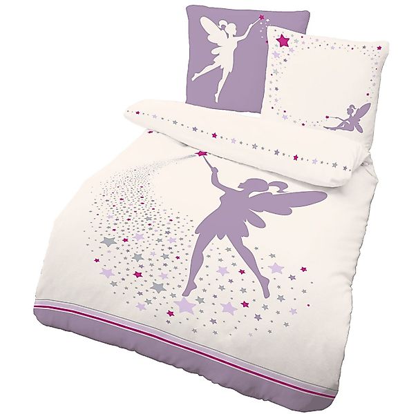 LINKHOFF Kinderbettwäsche Kinder Bettwäsche Fee 135x200 + Kissen 80x80 - 10 günstig online kaufen