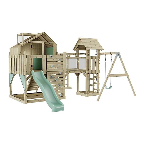 OutdoorToys Spielturm Mille mit Kinderschaukel Mintgrün günstig online kaufen