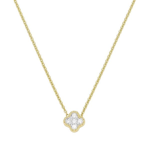 Luigi Merano Collier Mittelteil Blüte, mit funkelnden Brillanten, Gold 585 günstig online kaufen