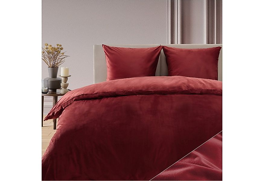 Blumtal Bettwäsche Cashmere-Touch Plüsch, warme Winterbettwäsche + Kopfkiss günstig online kaufen