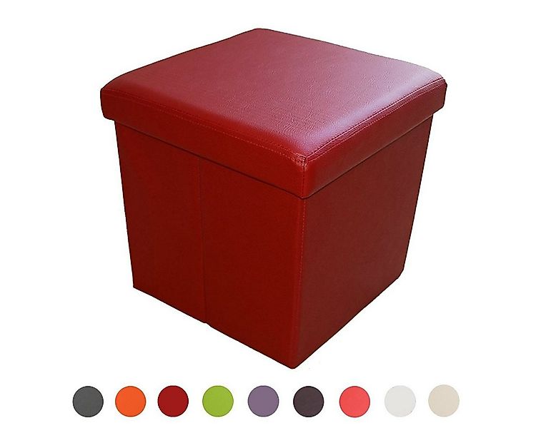 Natsen Sitzhocker mit Stauraum faltbare Sitzwürfel (Sitztruhe aus Kunstlede günstig online kaufen