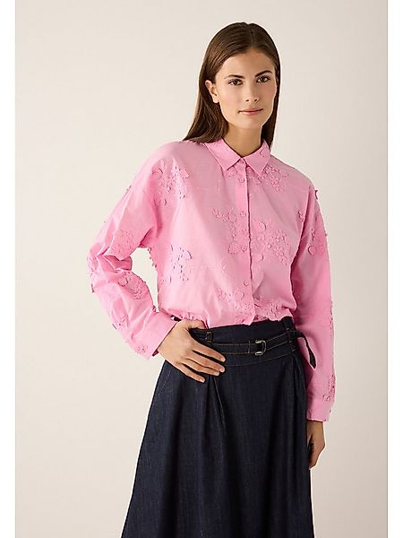 MORE&MORE Klassische Bluse bestickte Hemdbluse günstig online kaufen