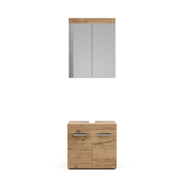 Vicco Badmöbel-Set Luna, Eiche, 2 Teile, günstig online kaufen
