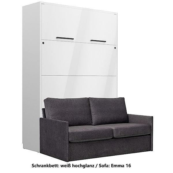 QMM TraumMöbel Schrankbett Wandbett GN 140x200 günstig online kaufen