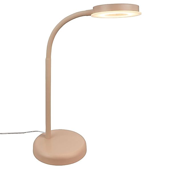 Brilo LED-Tischleuchte Touchdim Lichtkante Schwenkbar Ø 13 cm x 40 cm Beige günstig online kaufen