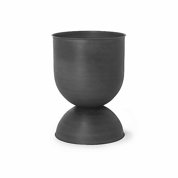 ferm LIVING Blumentopf Hourglass, schwarz, Ø 40 cm, wendbar günstig online kaufen