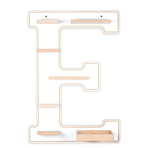 Boarti Wandregal Holz Regal Buchstabe E günstig online kaufen