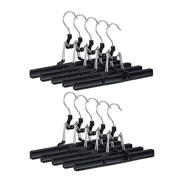 relaxdays Kleiderbügel Hosenbügel Metall, (10-tlg), 10er günstig online kaufen