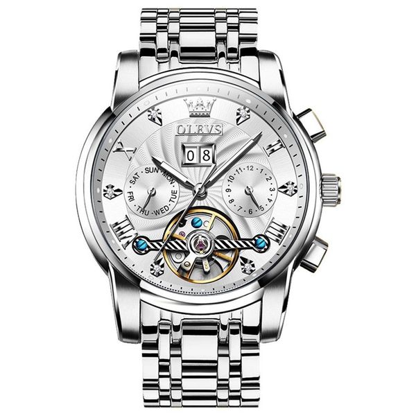 OLEVS Automatikuhr Luxus Herrenuhr Automatik Edelstahl günstig online kaufen