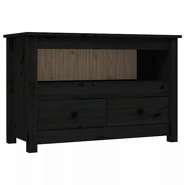 vidaXL TV-Schrank TV-Schrank Schwarz79x35x52 cm Massivholz günstig online kaufen