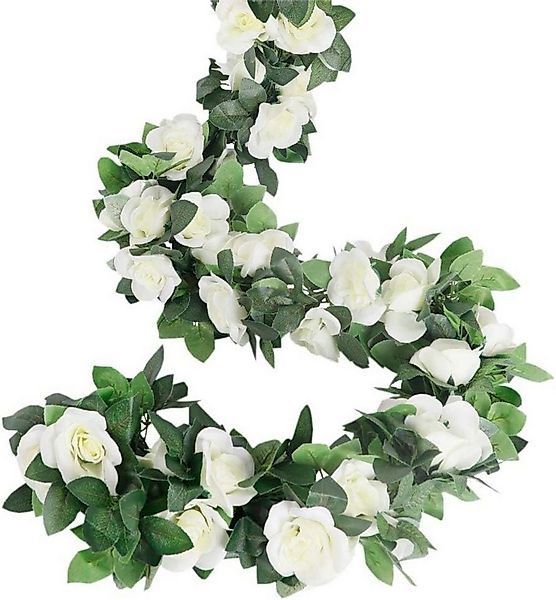 Kunstblumenstrauß osengirlanden künstliche Rosenranken,mit grünen Pflanzen, günstig online kaufen