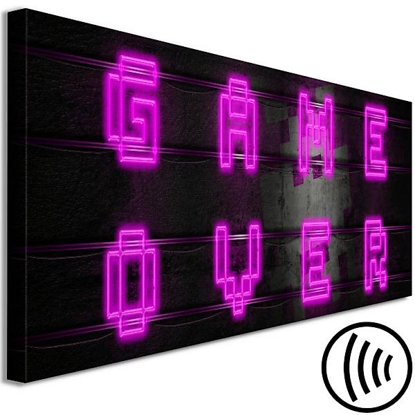 Leinwandbild Spielende - digitaler Neon-Schriftzug Game Over  XXL günstig online kaufen