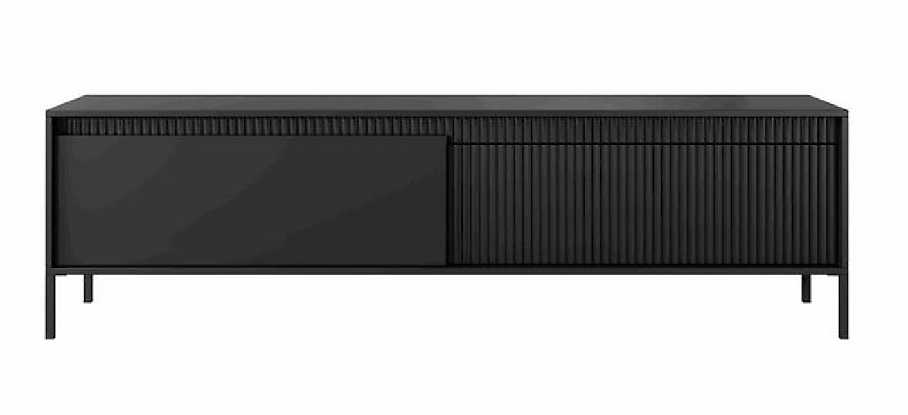 Furnix TV-Schrank Rebeca 187 cm Design Lowboard mit zwei Schränken Metallfü günstig online kaufen