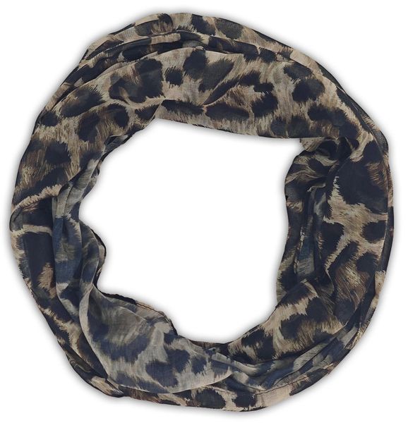 styleBREAKER Loop Loop Schal mit Leoparden günstig online kaufen