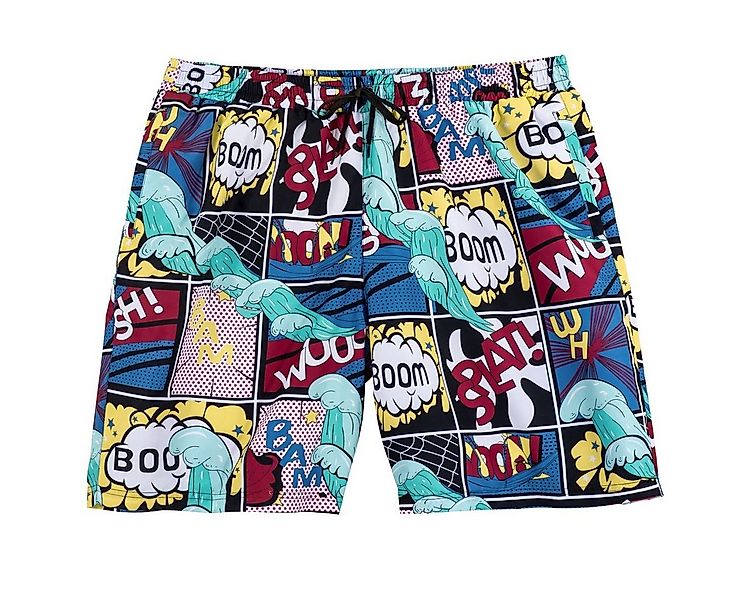 ABRAXAS Badeshorts Abraxas Badeshorts Übergröße bunter Comic-Print günstig online kaufen