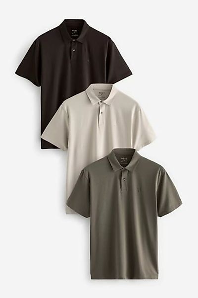 Next Poloshirt 3er-Pack Kurzarm-Poloshirts aus Jersey (3-tlg) günstig online kaufen