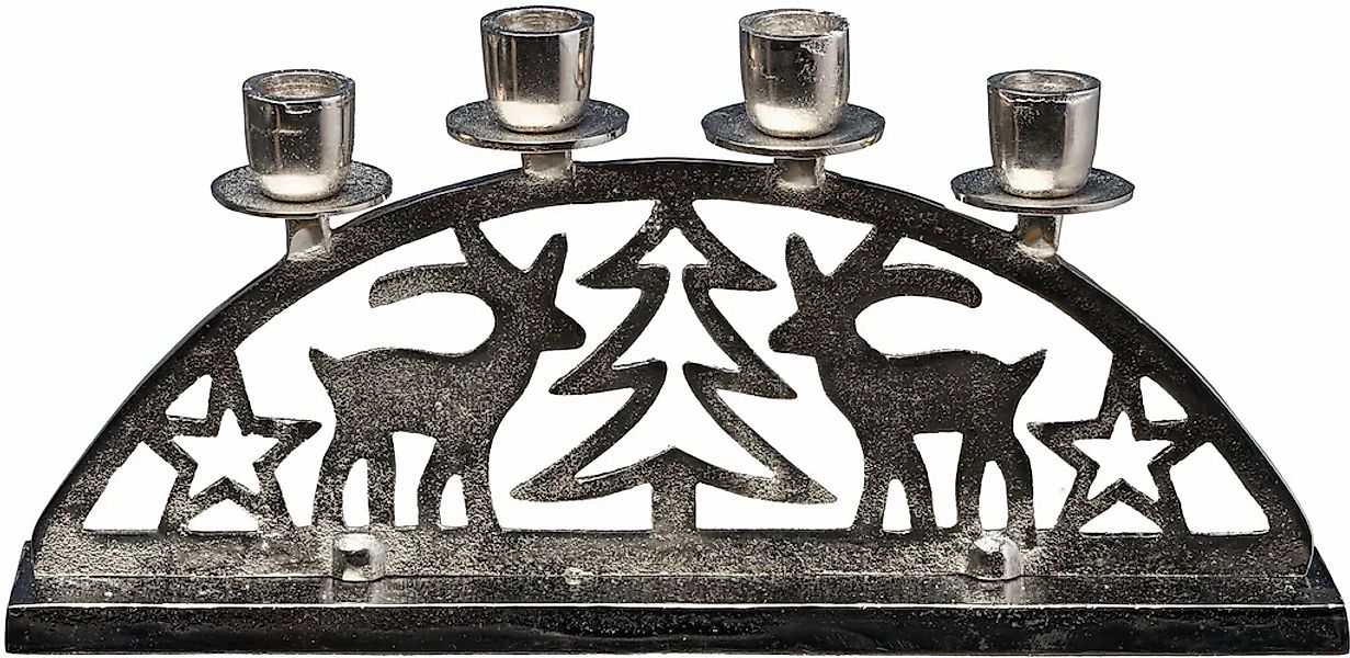 Creativ home Adventsleuchter "Weihnachtslandschaft für 4 Stabkerzen" günstig online kaufen