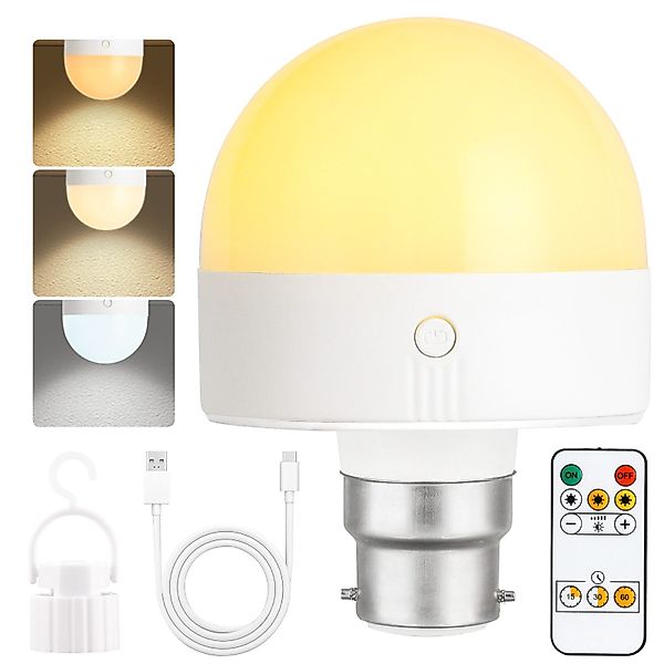 POPOLIC LED-Leuchtmittel Wiederaufladbare Glühbirne mit Timer günstig online kaufen