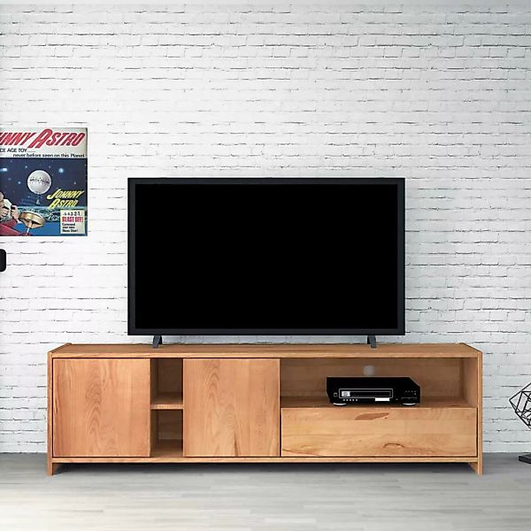 TV Board aus Kernbuche Massivholz 190 cm günstig online kaufen