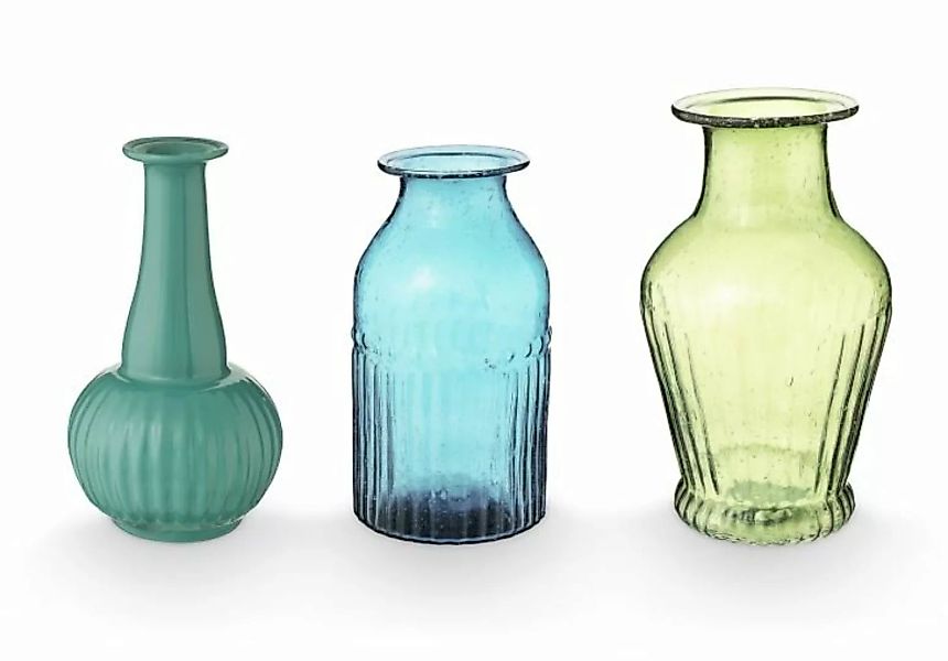 PIP STUDIO Vasen Vase Glas S Green Set3 günstig online kaufen