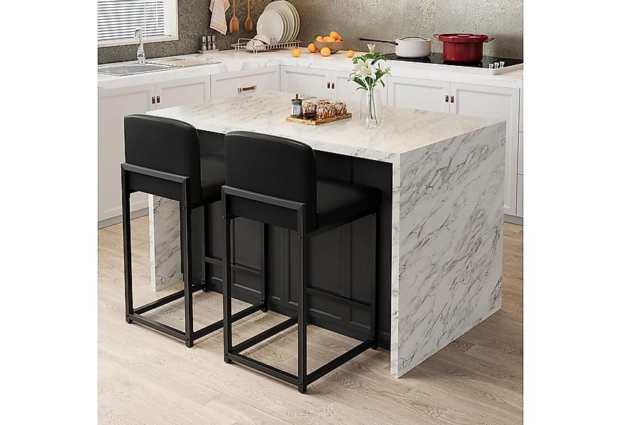 GarveeMore Barhocker 2er-Set,gepolsterte Barhocker in Tresenhöhe (63 cm),Mo günstig online kaufen