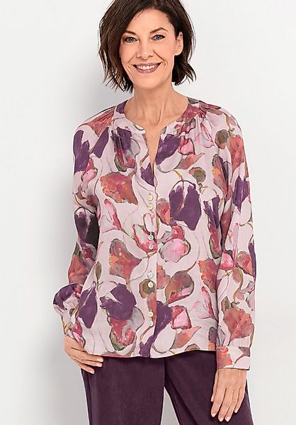 bianca Druckbluse RANJA mit floralem Dessin und vielen Details günstig online kaufen