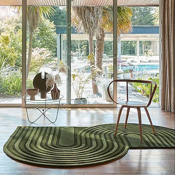FLAIR RUGS Wollteppich »Conway Retro«, rechteckig, 12 mm Höhe, Hoch-Tief-St günstig online kaufen