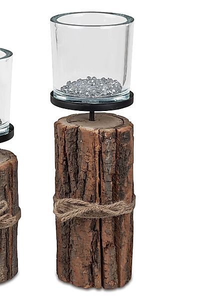 formano Windlicht Baumstamm, mit Glasaufsatz günstig online kaufen
