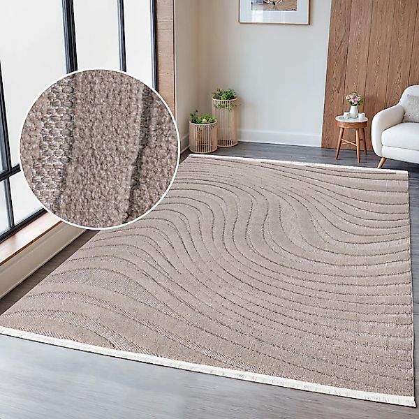 OTTO home Teppich »Samelia mit Fransen, Balkon, Camping«, rechteckig, 6 mm günstig online kaufen
