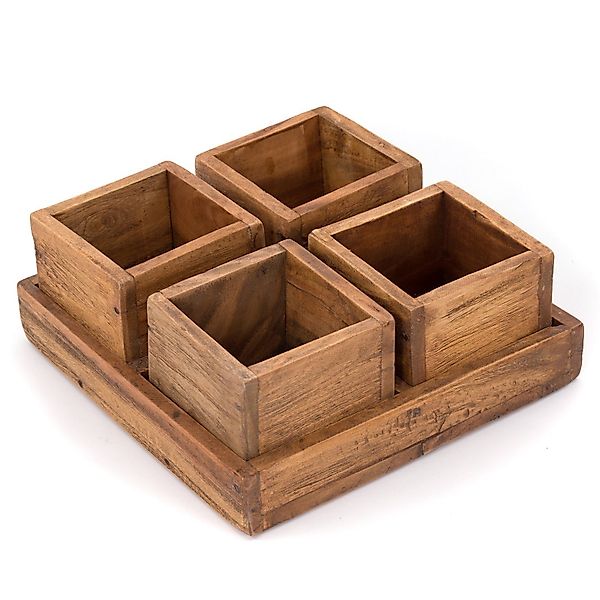 DESIGN DELIGHTS Dekoschale HOLZ AUFBEWAHRUNGSKISTEN "CUBO", günstig online kaufen