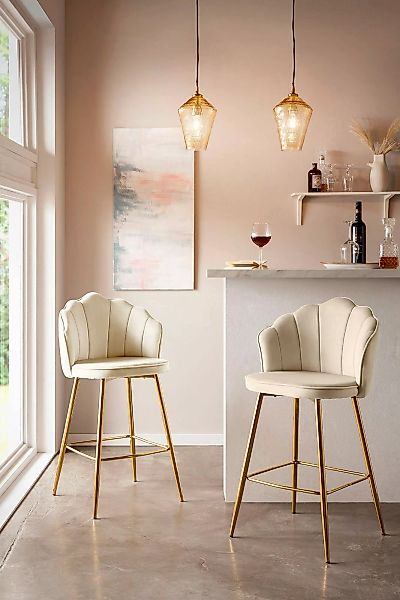 SalesFever Barhocker "Clam Barhocker mit Stil", (Set, 2er Set), Extravagant günstig online kaufen