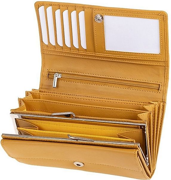 Mika Gürteltasche Damengeldbörse Leder ca 17x10x4,5cm gelb günstig online kaufen