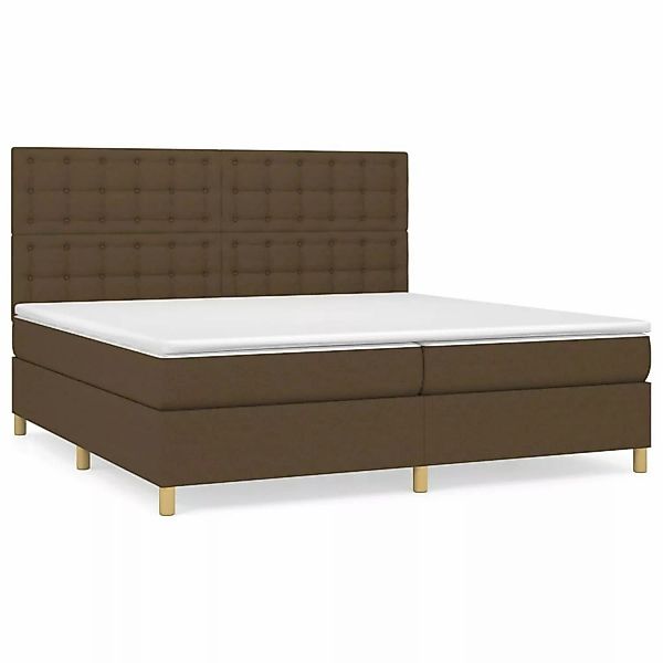vidaXL Boxspringbett mit Matratze Dunkelbraun 200x200 cm Stoff1348313 günstig online kaufen