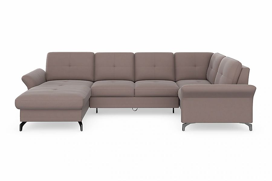 Home affaire Wohnlandschaft "Calando U-Form" wahlweise mit Bettfunktion, Be günstig online kaufen