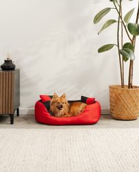 lionto Tierkissen 4-in-1 Hundebett, Hundekissen, Hundekörbchen günstig online kaufen