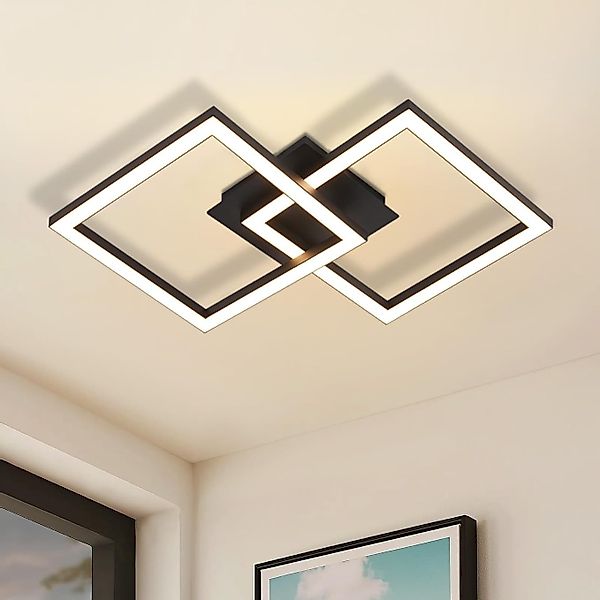 Nettlife LED Deckenleuchte Schwarz Flur Geometrisch günstig online kaufen