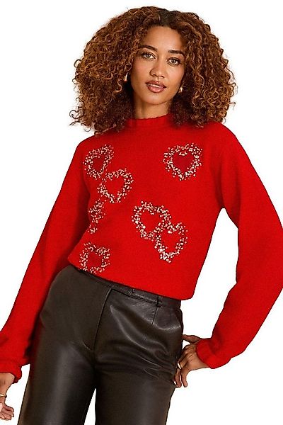 Love & Roses Strickpullover Love & Roses Pullover mit Rüschen, Regular (1-t günstig online kaufen