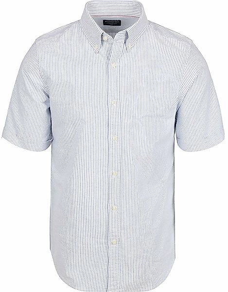 Steppin' Out Short Sleeve Hemd Oxford Yale Streifen Hellblau - Größe XL günstig online kaufen