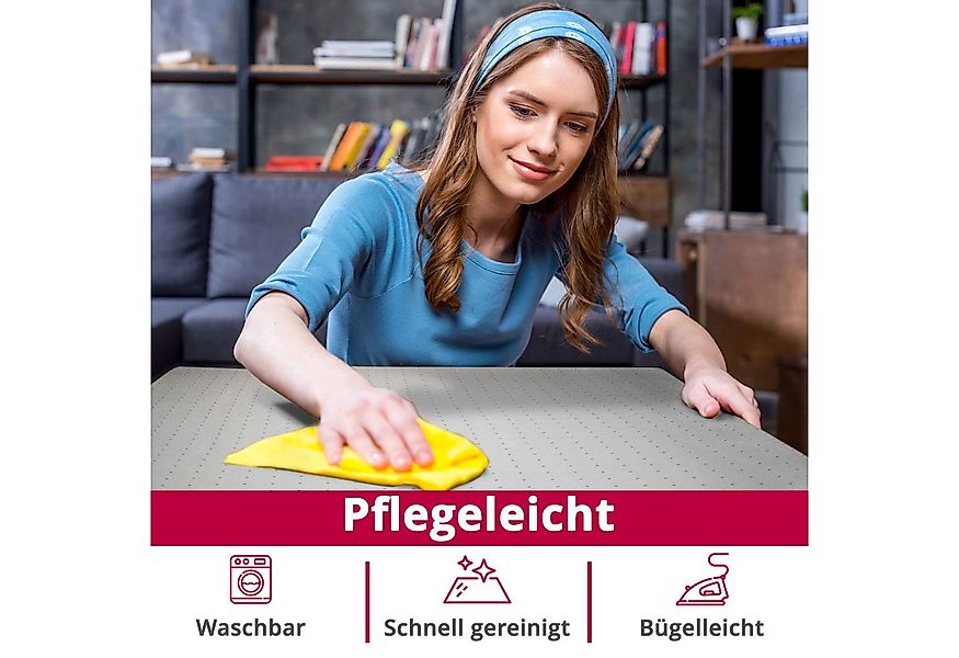 DecoHomeTextil Heimtextilmanufaktur Tischdecke Punkte Muster Optik Damast T günstig online kaufen