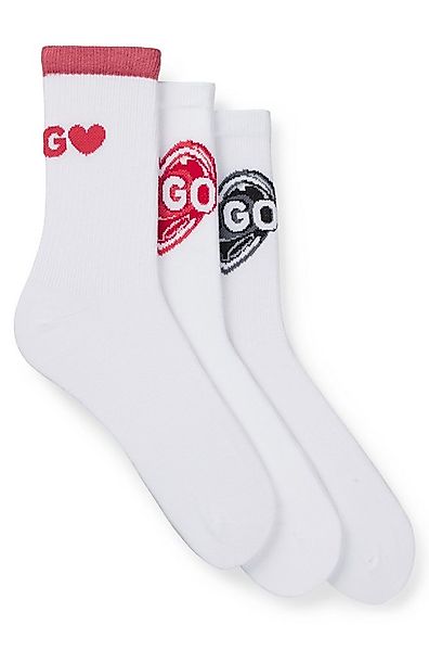 HUGO Sportsocken 3P QS VALENTINE CC W (Packung, 3er Pack) sind mit Logos im günstig online kaufen