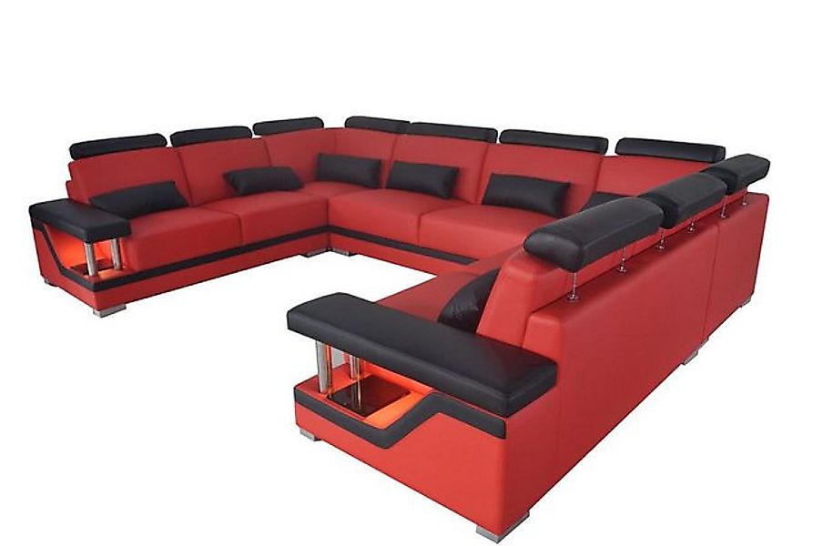 Xlmoebel Ecksofa Sofa aus Leder Wohnlandschaft Ecksitzgruppe U-Form mit USB günstig online kaufen