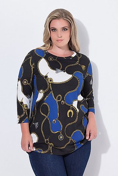 MIAMODA T-Shirt T-Shirt A-Linie Kettenmuster 3/4-Ärmel günstig online kaufen