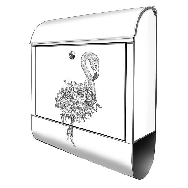 Banjado Design Briefkasten Silber Pulverbeschichtet 39x47x14cm 2 Schlüssel günstig online kaufen