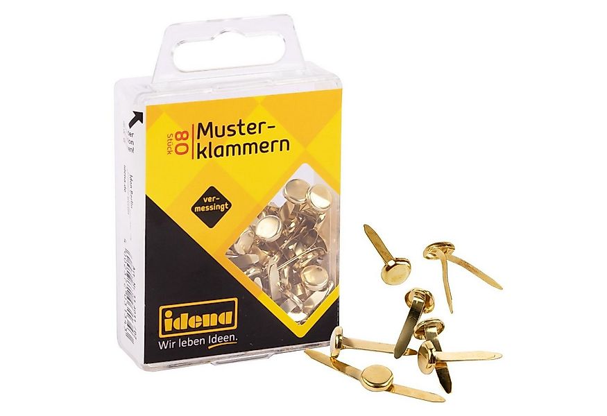 Idena Dekoklammer Idena 334031 - Musterklammern, 80 Stück, vermessingt günstig online kaufen