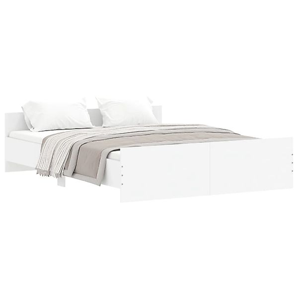 vidaXL Bettgestell mit Kopf- und Fußteil Weiß 160x200 cm1896783 günstig online kaufen