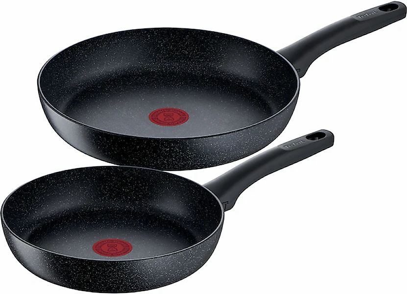 Tefal Pfannen-Set »Black Stone« Aluminium Set, 1x Bratpfanne Ø 24 cm, 1x Br günstig online kaufen