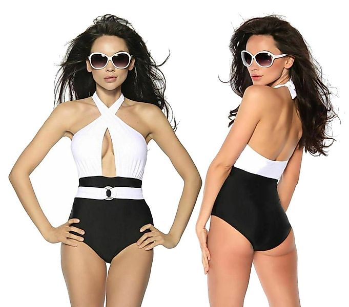 Samegame Monokini Vintage-Monokini mit Gürtel gepaddet günstig online kaufen