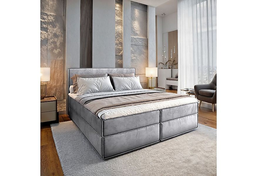Masseno Boxbett PELLIO 160x200 cm mit Bonell Matratze und Topper günstig online kaufen