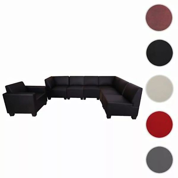 HWC Mendler Modular Sofa-System Lyon 6-1 schwarz günstig online kaufen