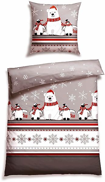 Schiesser Bettwäsche "Dida aus weicher Baumwolle mit coolem Winterprint" 2 günstig online kaufen